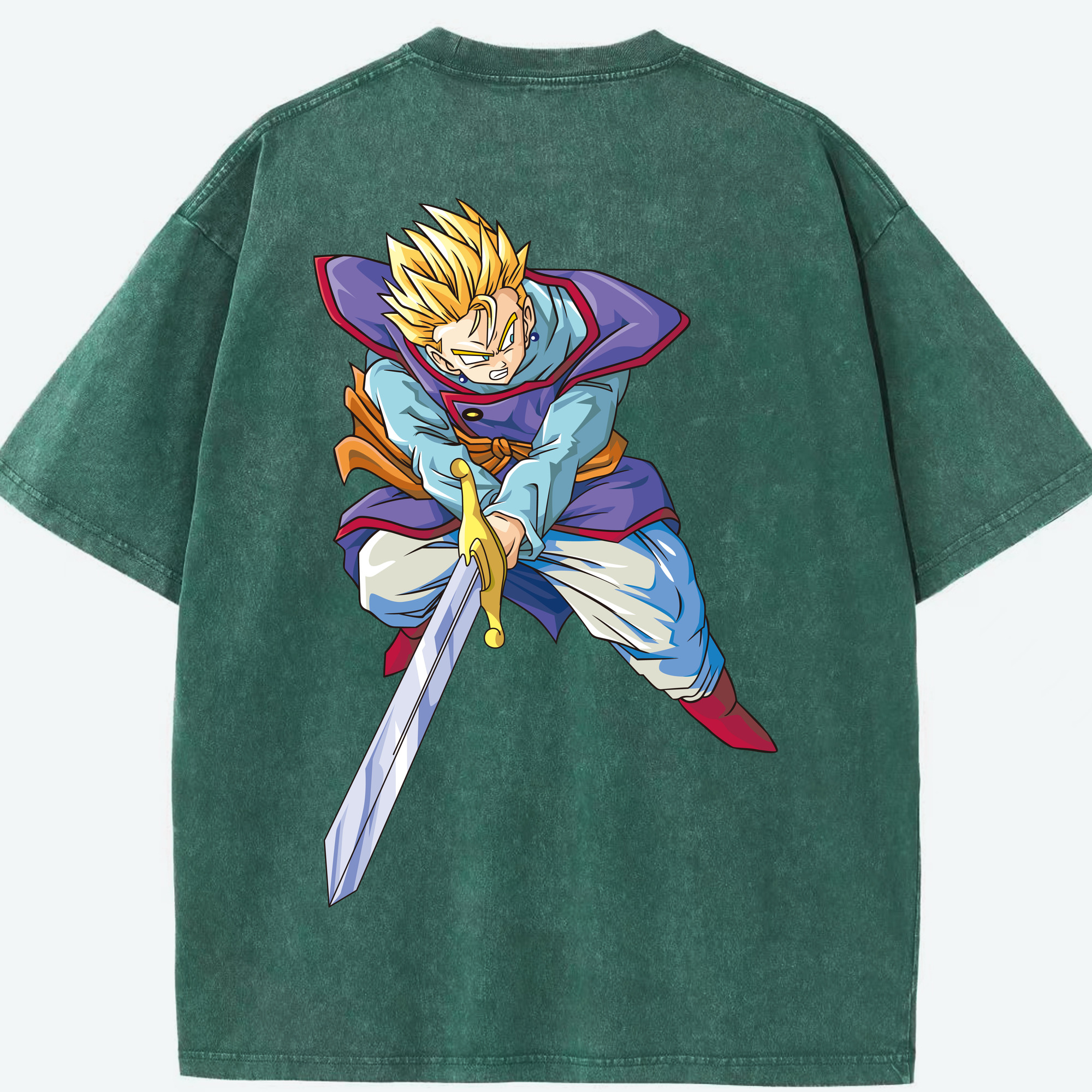 （画像用） ドラゴンボール DRAGON BALL 綿100% ヴィンテージ風 半袖Tシャツ（背面プリント）